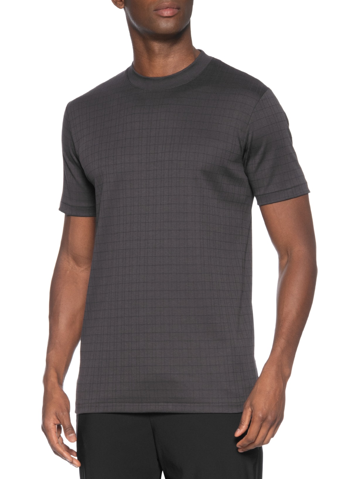 Camiseta Masculina Maquinetada Gola Média Cinza Ricardo Almeida