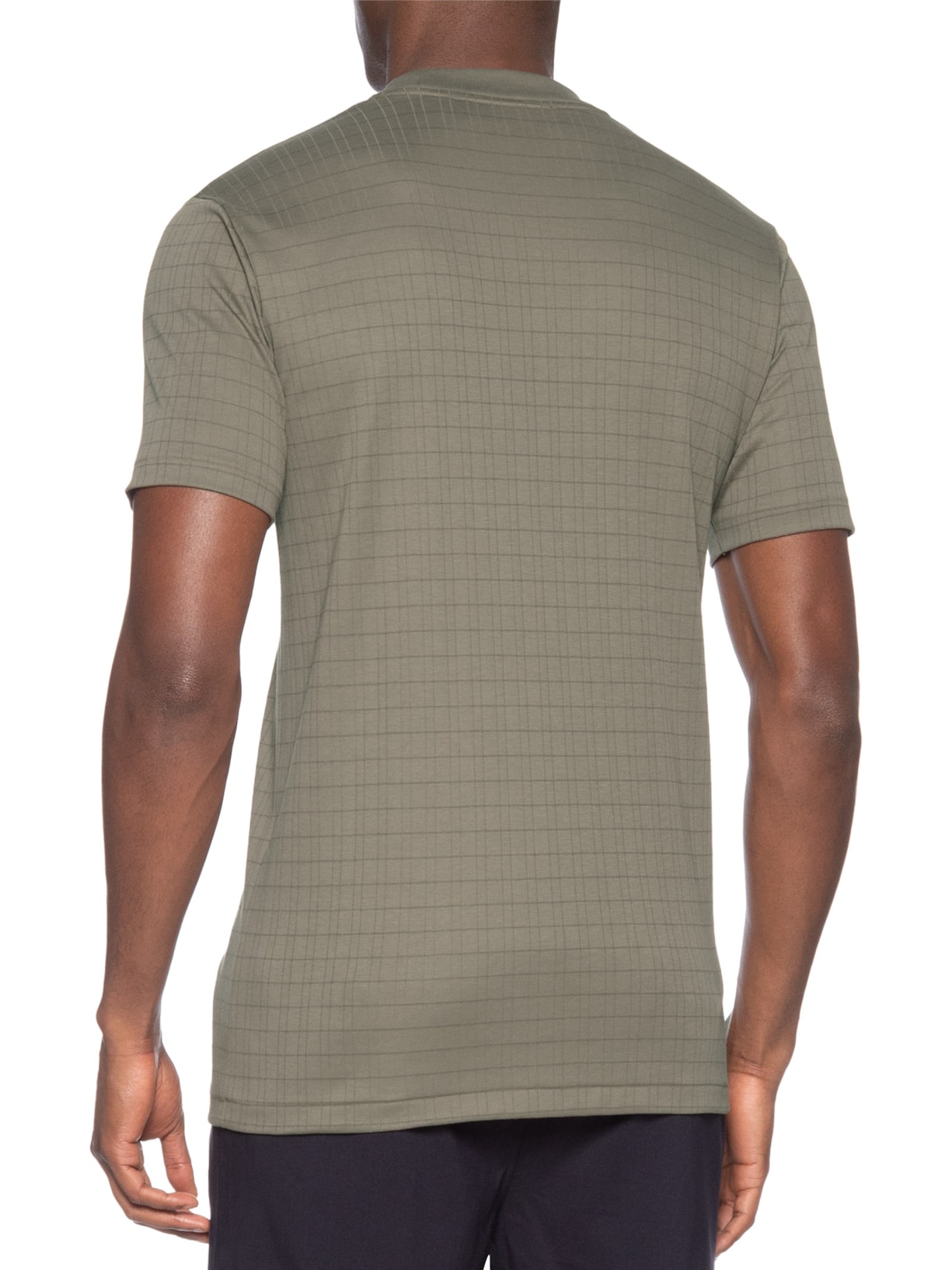 Camiseta Masculina Maquinetada Gola Média Marrom Ricardo Almeida