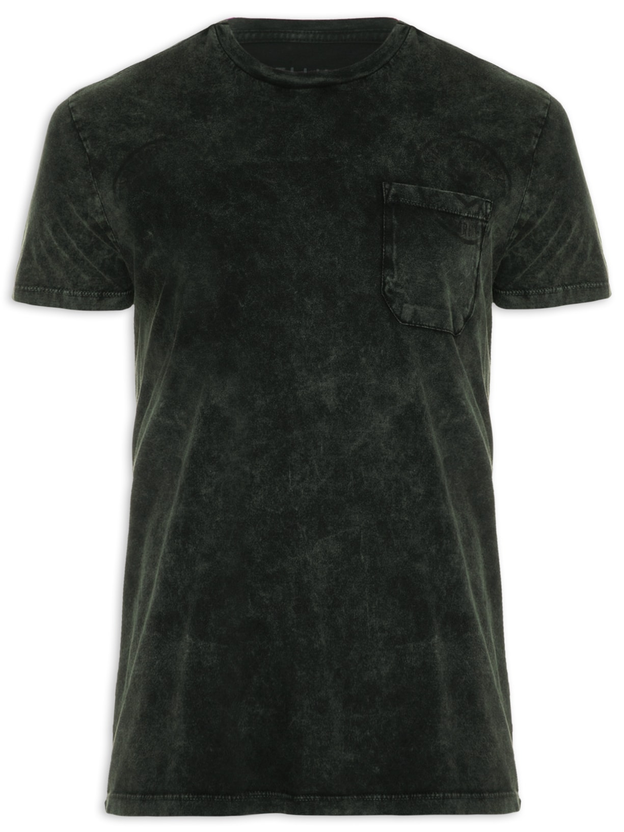 Camiseta Masculina Marble Stamped Pocket Classic Manga Curta - Verde
