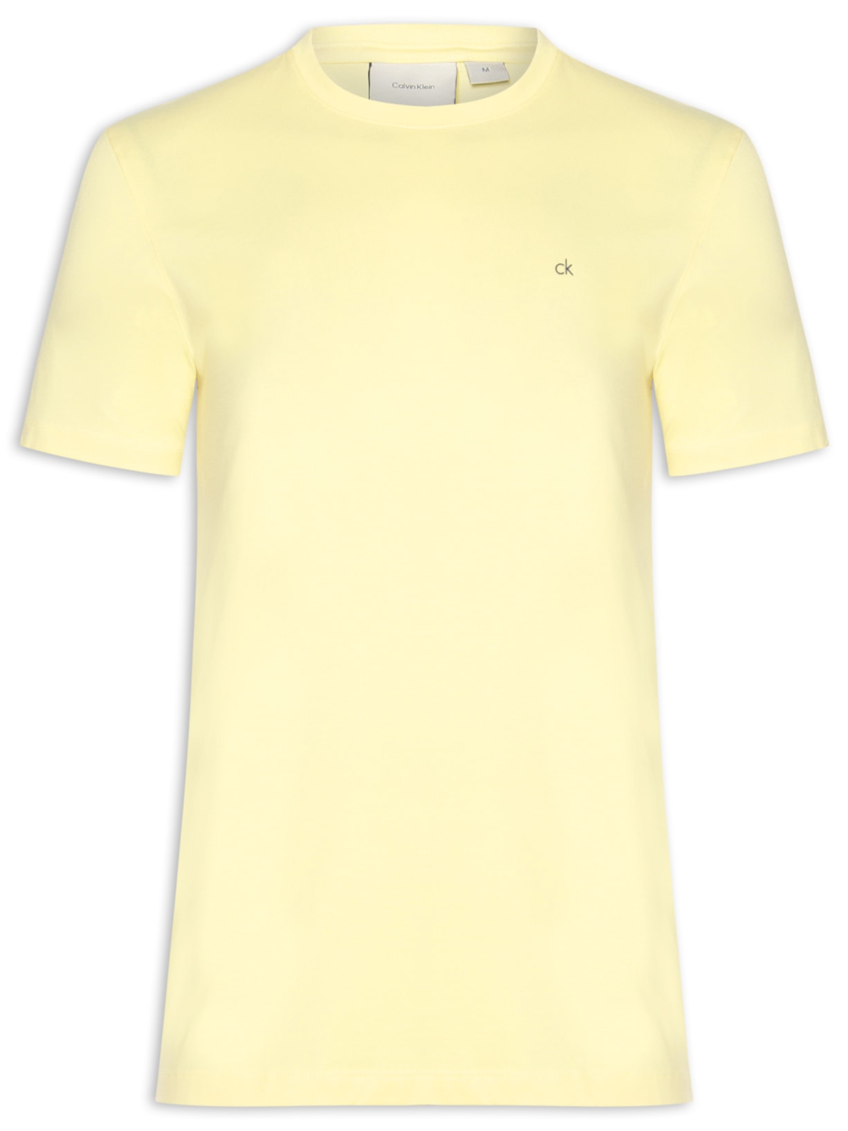 Camiseta Masculina Marca Curta Meia Malha Amarelo Calvin Klein - White Label