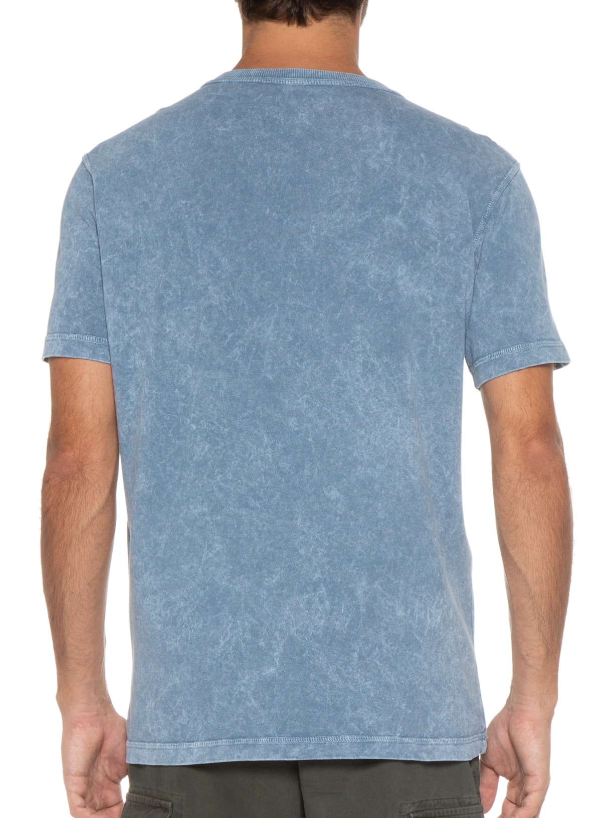 Camiseta Masculina Marmorizado Leve Azul Zapalla