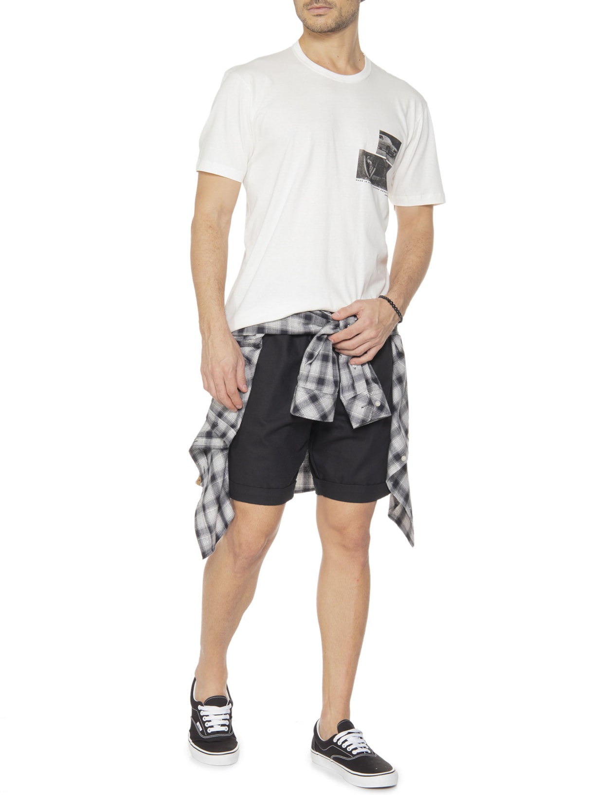 Camiseta Masculina Mat Car Branco John John