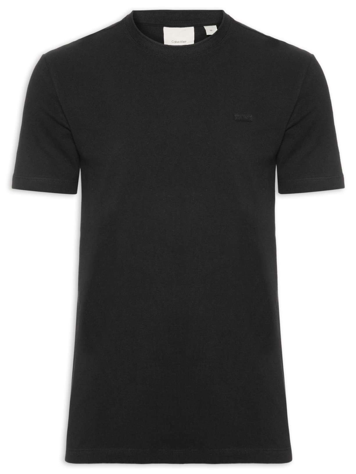 Camiseta Masculina Mc Ck Piquet Patch Borrach - Preto
