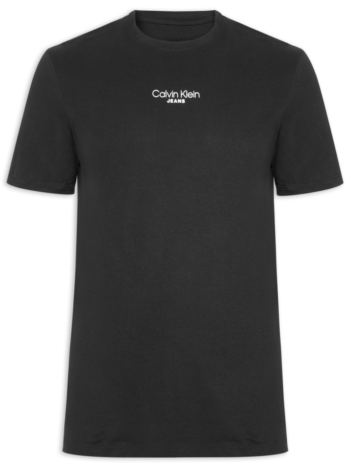 Camiseta Masculina Mc CKJ Logo Calvin Jeans Preto Calvin Klein Jeans