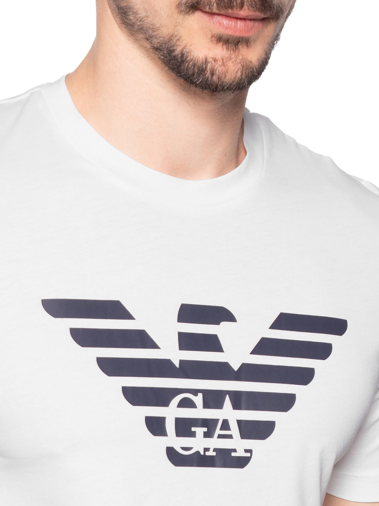 Camiseta Masculina Mc Logo Branco Emporio Armani