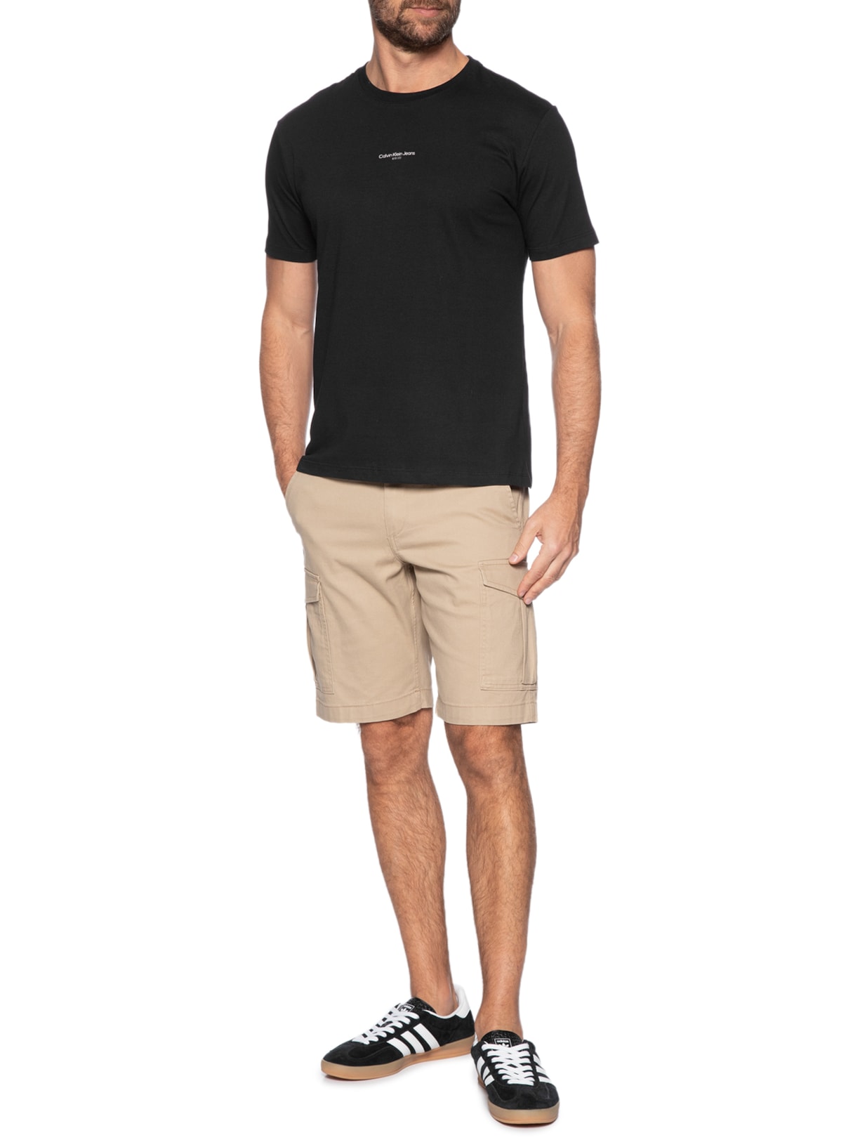 Camiseta Masculina Mc Push Your Limits Preto Calvin Klein Jeans