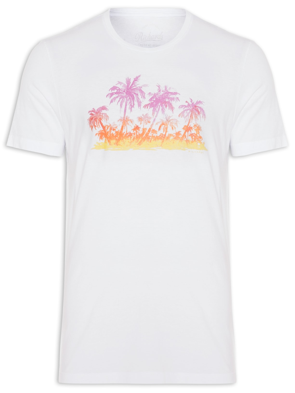 Camiseta Masculina Meia Malha Aquarela - Branco