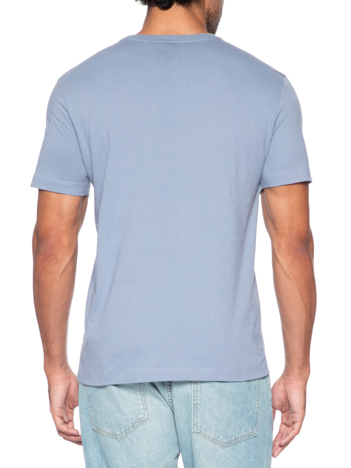 Camiseta Masculina Meia Malha Azul Calvin Klein - White Label