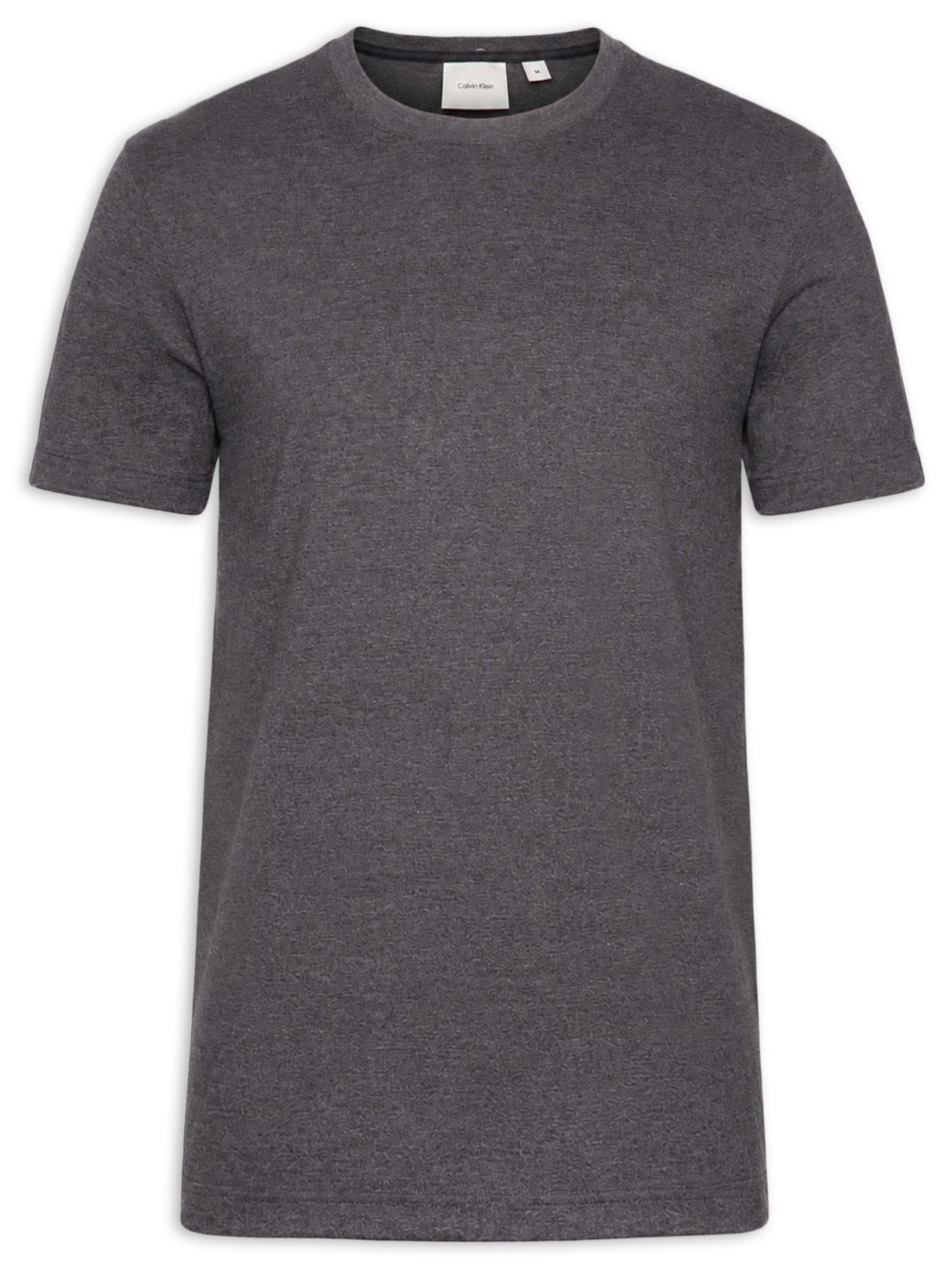 Camiseta Masculina Meia Malha Cinza Calvin Klein