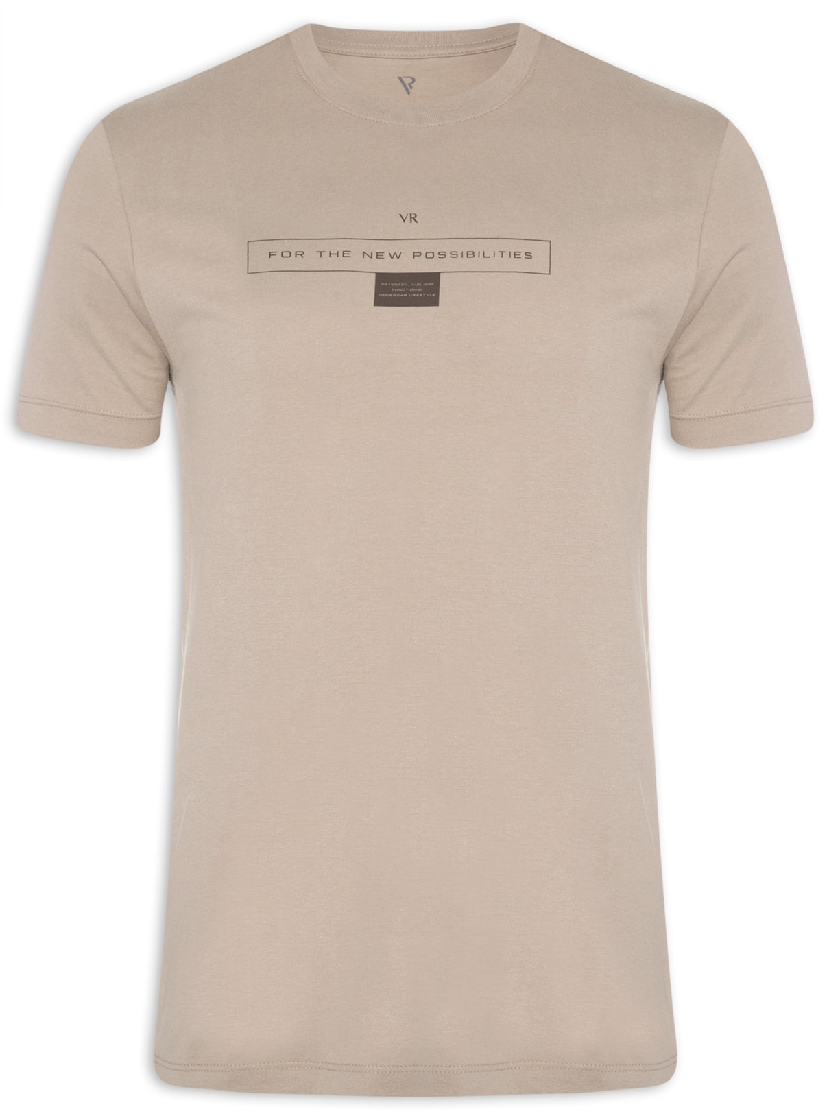 Camiseta Masculina Meia Malha Estmapa New Possibilities - Bege