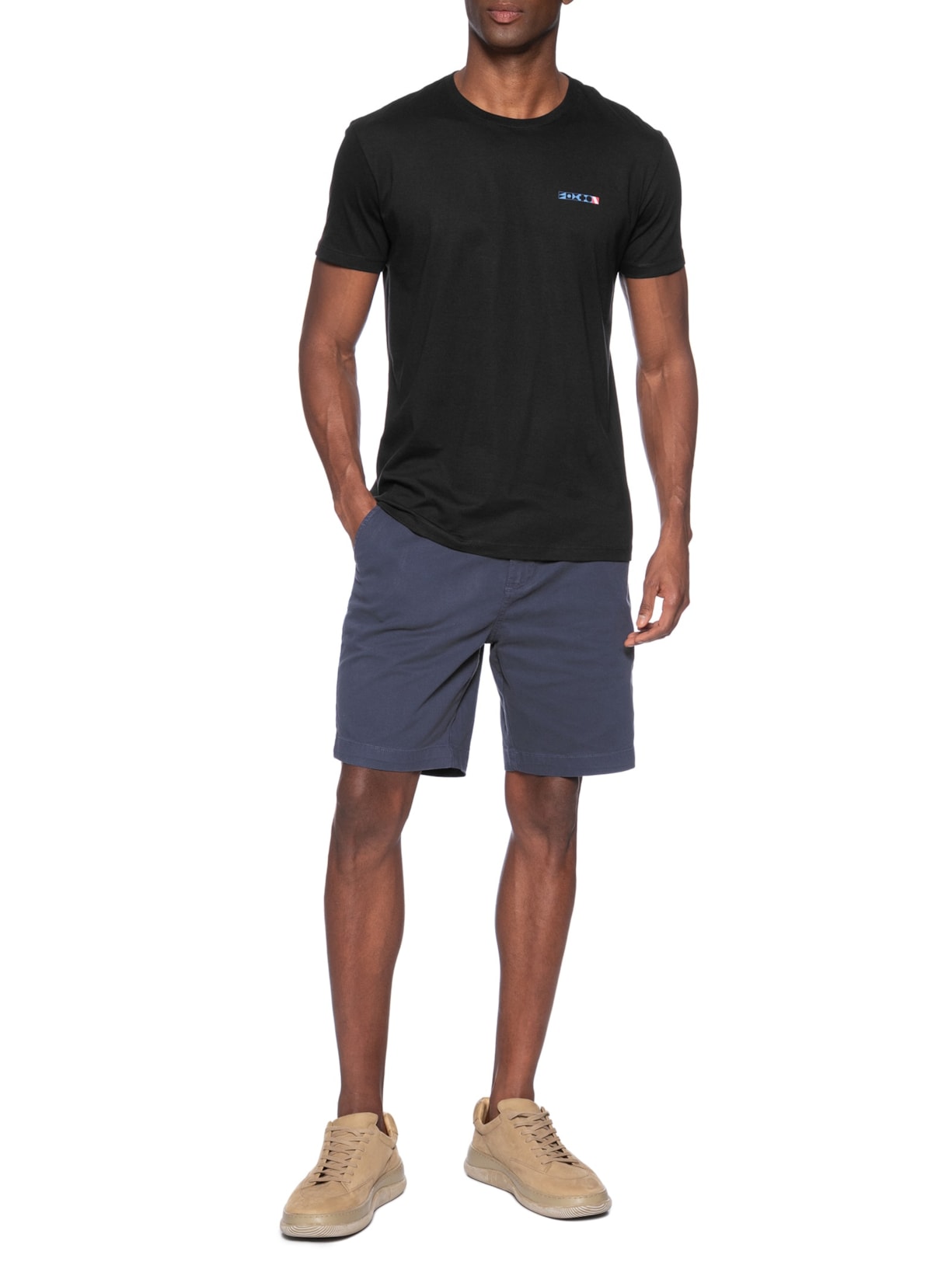  Camiseta Masculina Mergulho Peito Preto Foxton