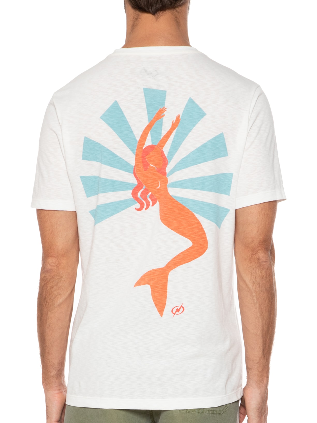 Camiseta Masculina Mermaid Sun Off White Blueman