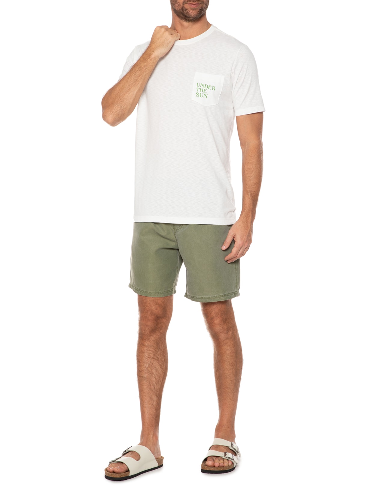 Camiseta Masculina Mermaid Sun Off White Blueman