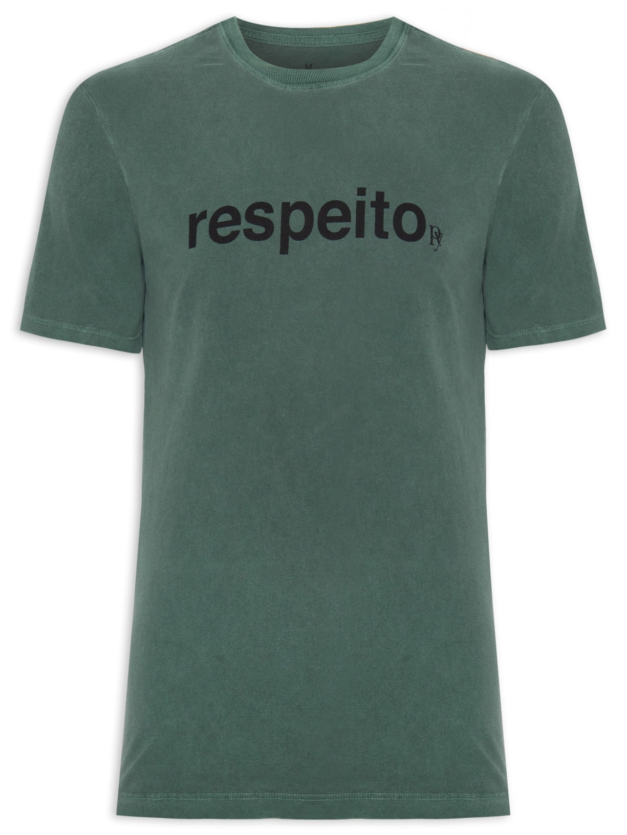 Camiseta Masculina Mescla Respeito - Verde