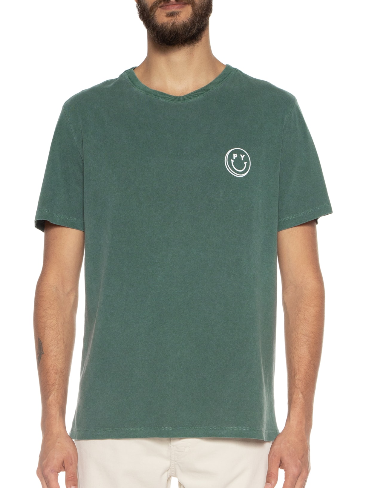 Camiseta Masculina Mescla Smile Verde Purple Yellow