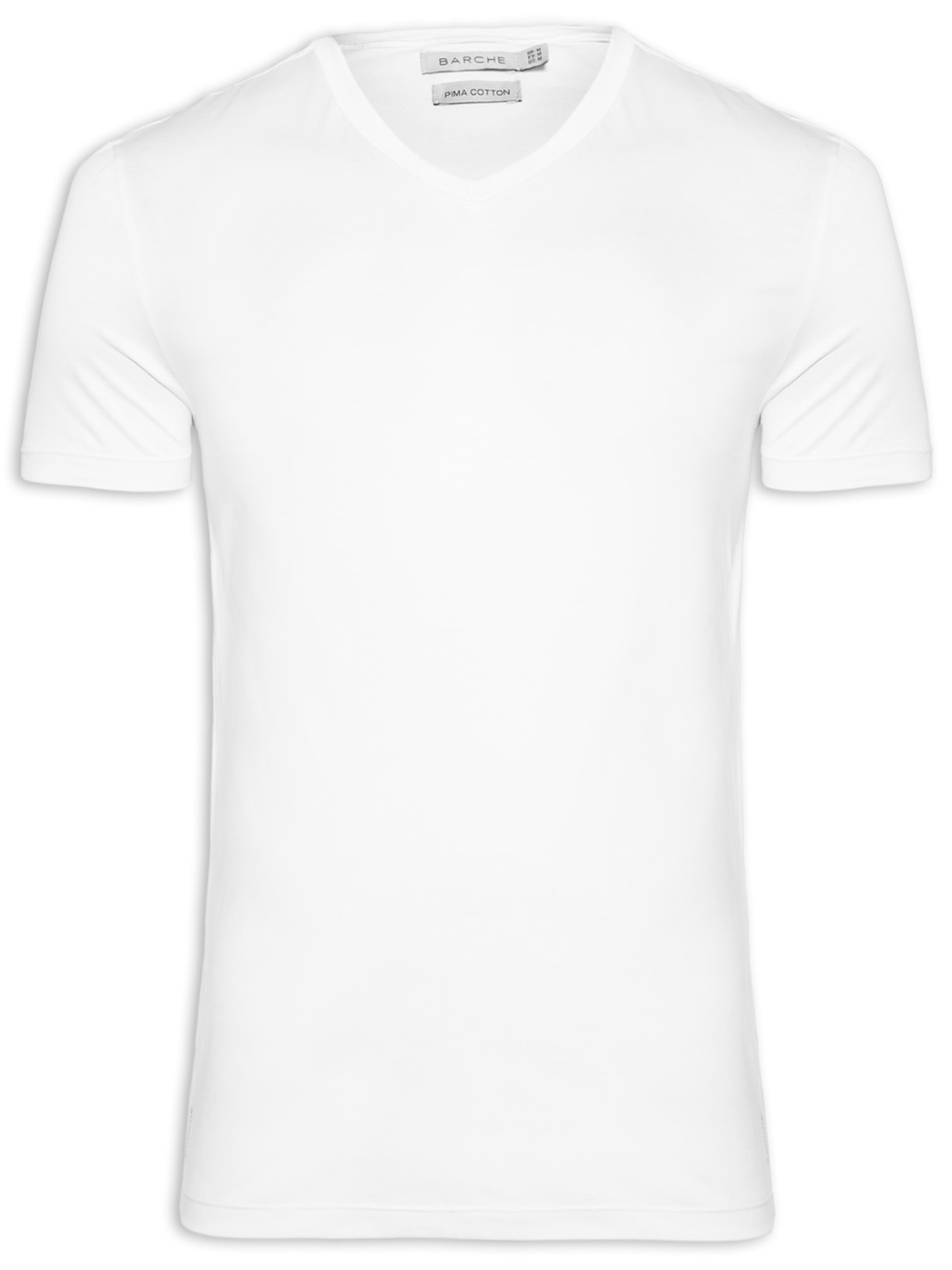 Camiseta Masculina Mid Pima Gola V - Branco