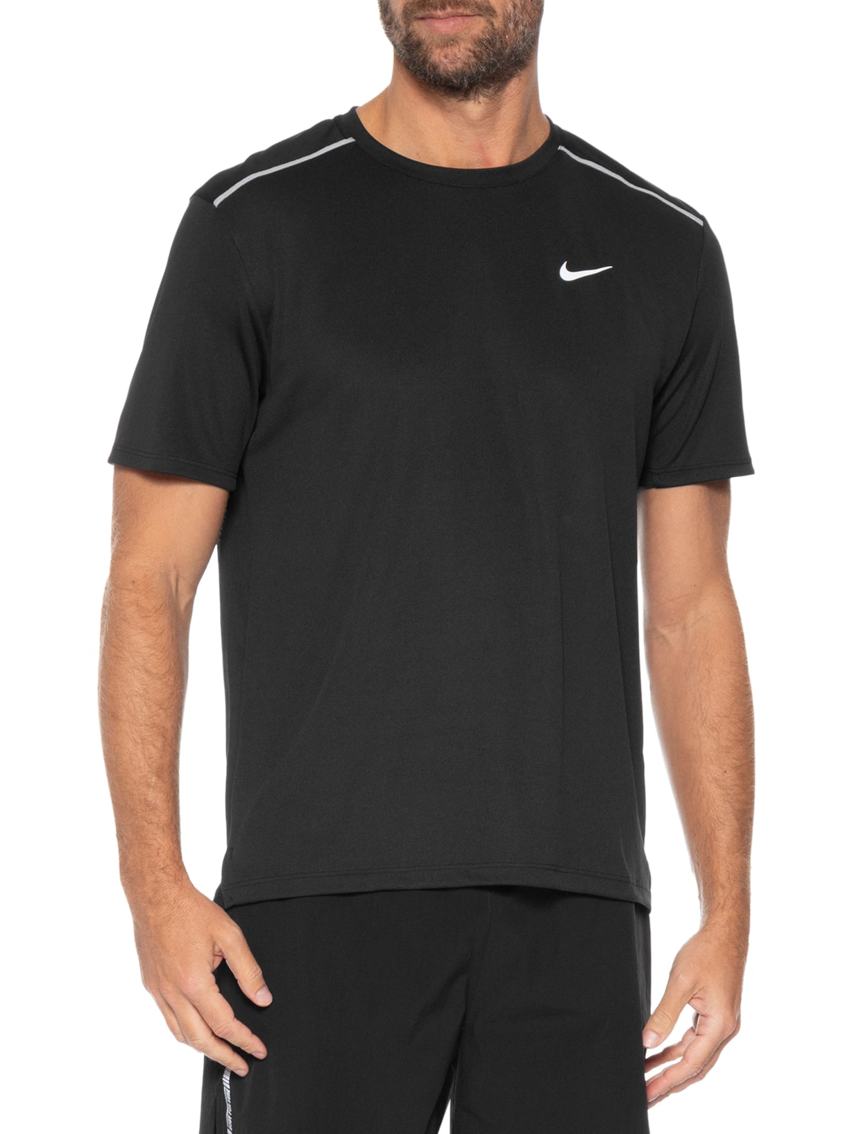 Camiseta Masculina Miler Dri-FIT Preto Nike