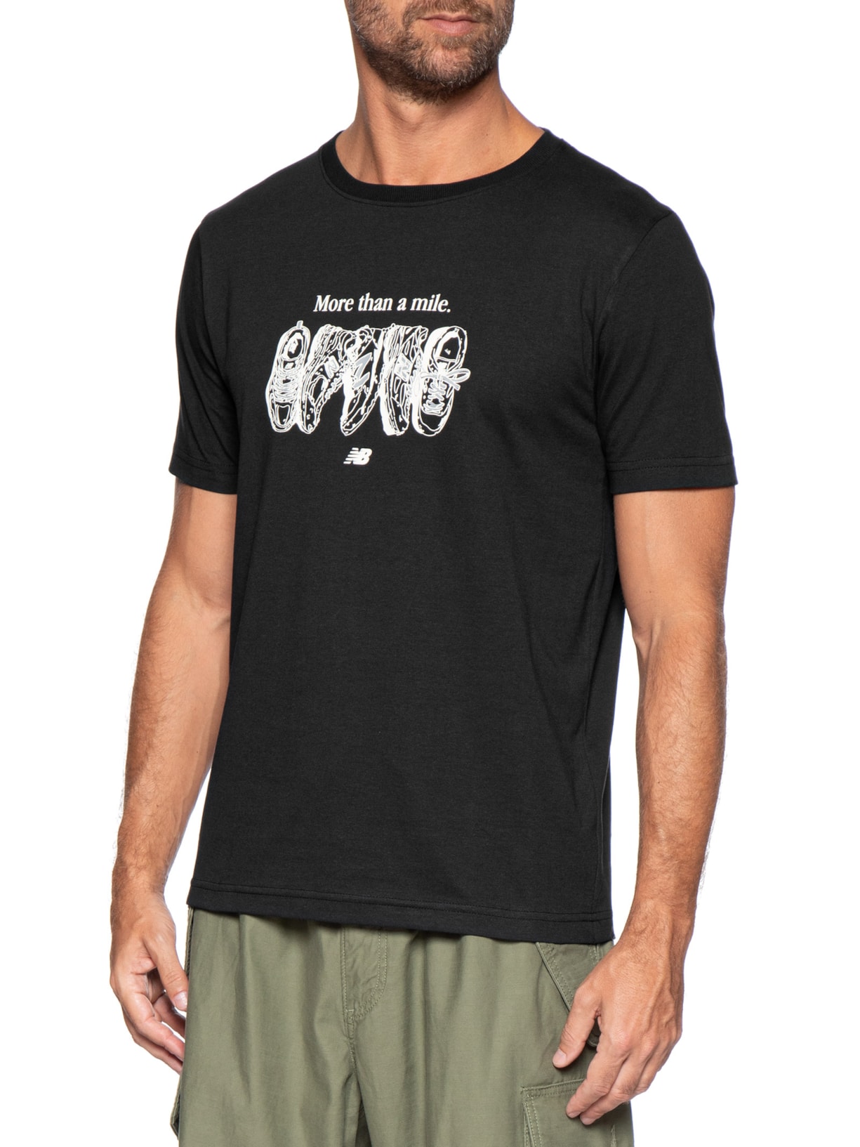 Camiseta Masculina Miler Preto New Balance