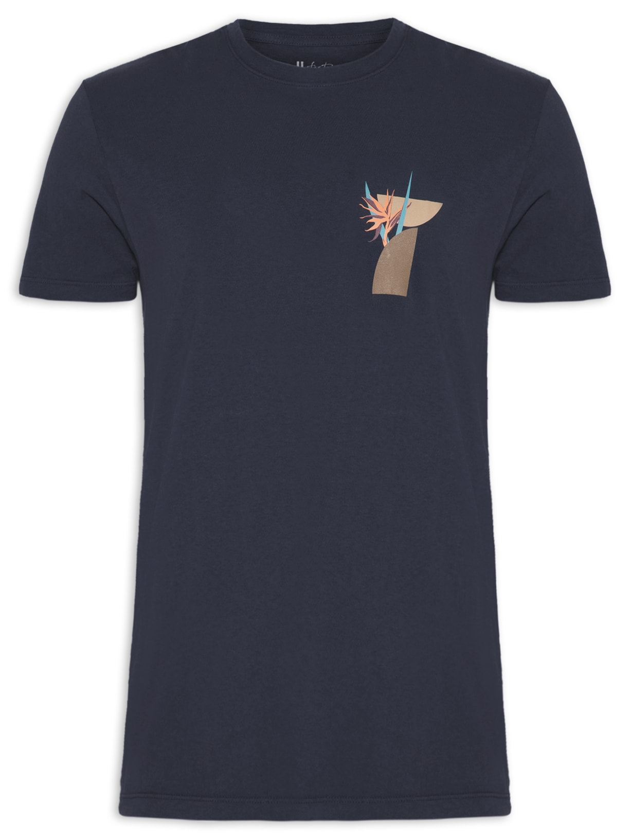Camiseta Masculina Mini Arranjo - Azul