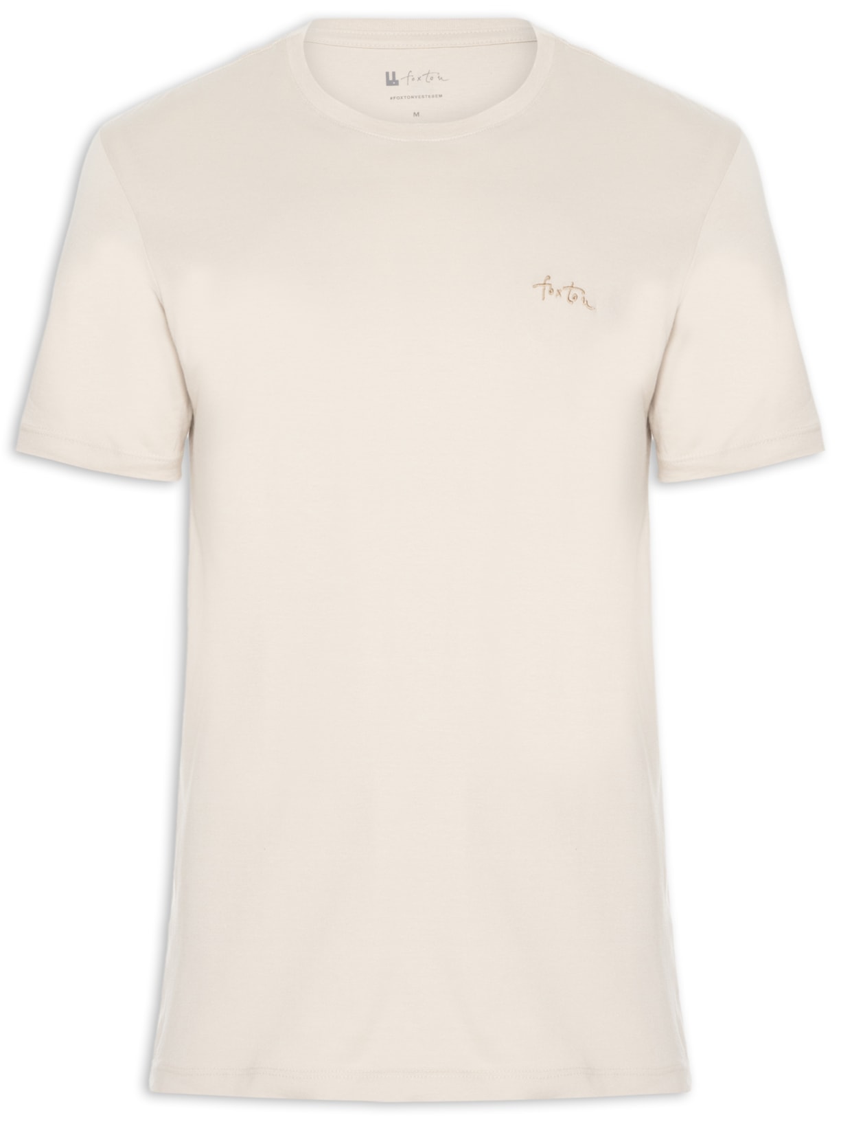 Camiseta Masculina Mini Logo - Bege