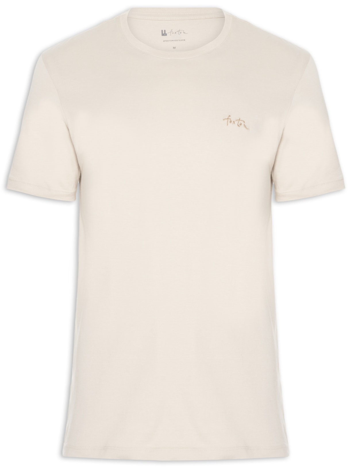 Camiseta Masculina Mini Logo - Bege