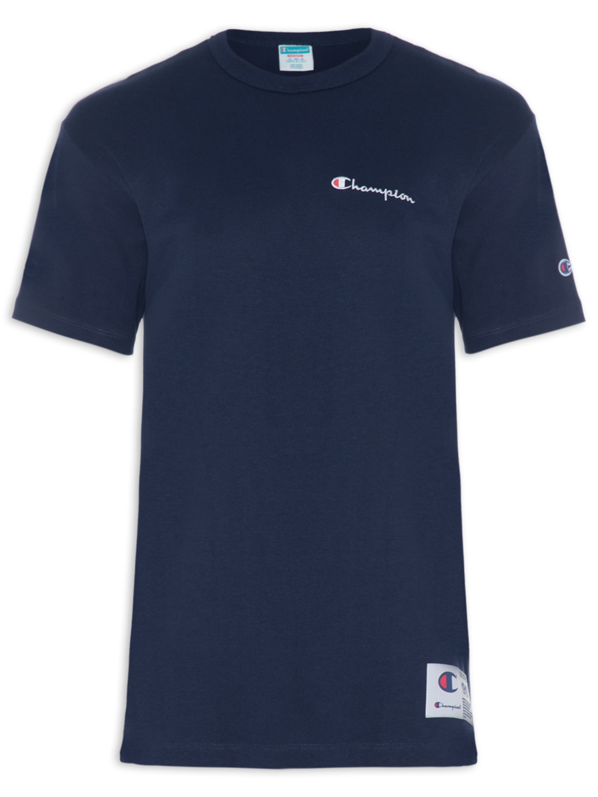Camiseta Masculina Mini Logo Script - Azul