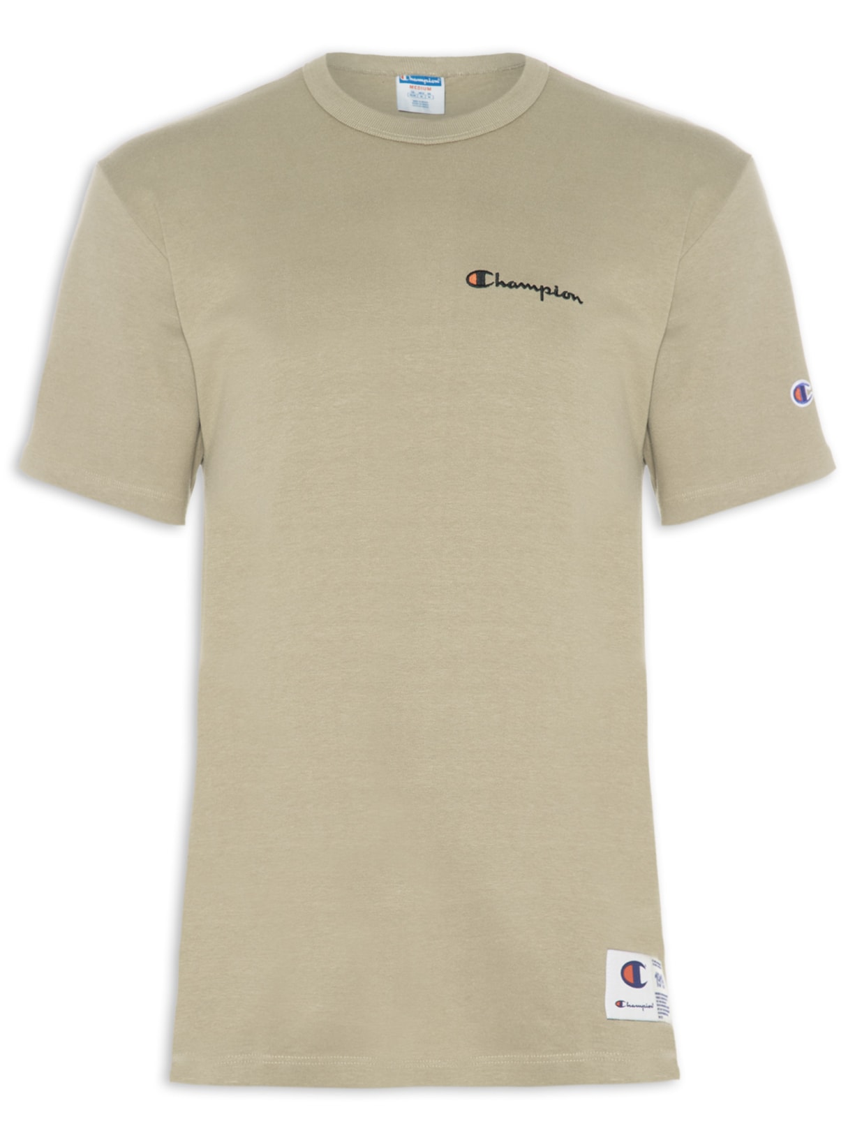 Camiseta Masculina Mini Logo Script - Bege