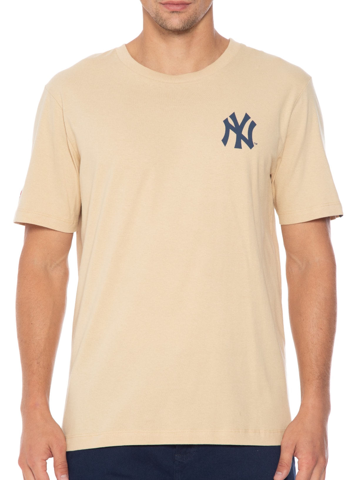 Camiseta Masculina Minimal Neyyan Bege New Era