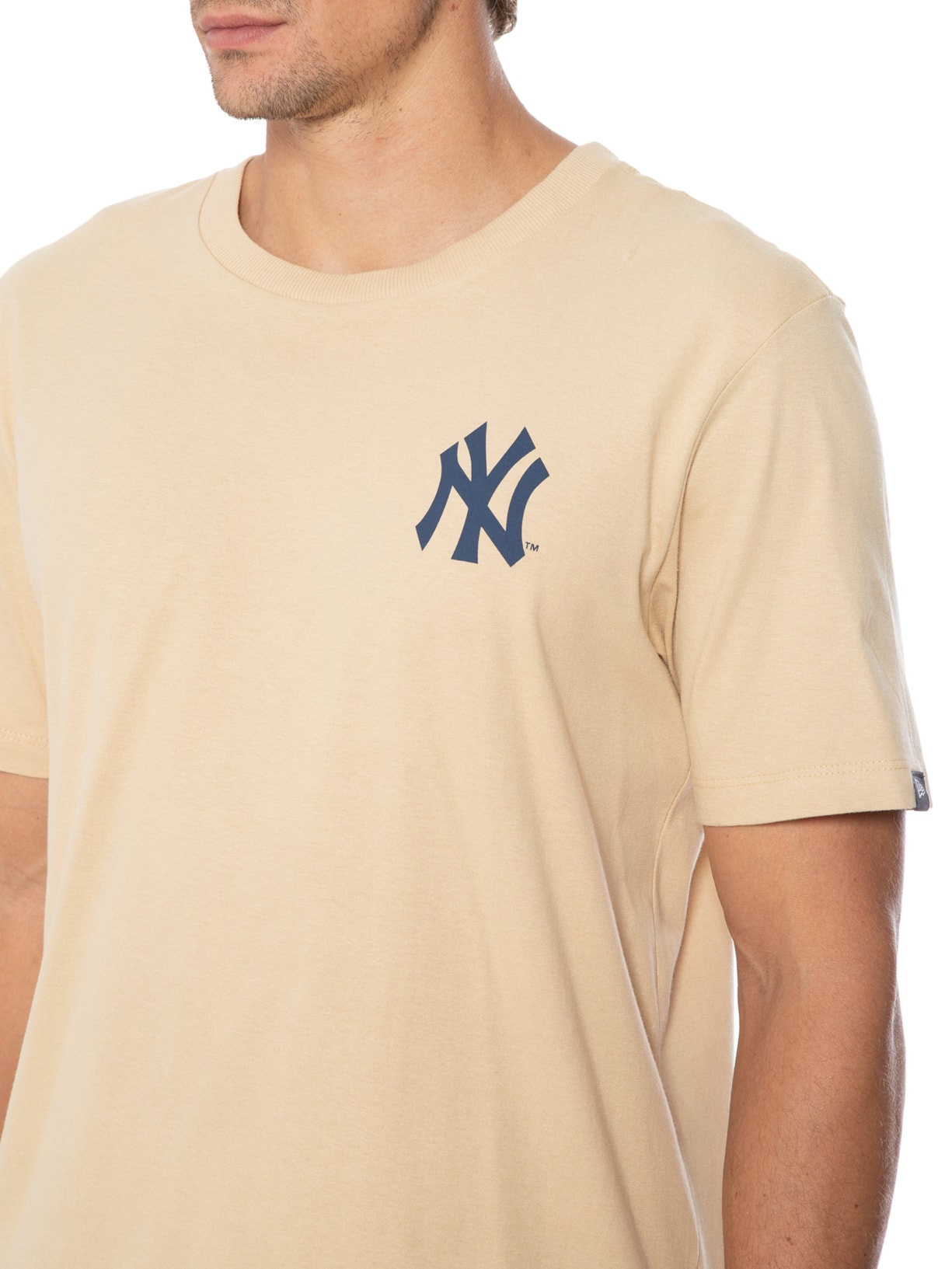 Camiseta Masculina Minimal Neyyan Bege New Era