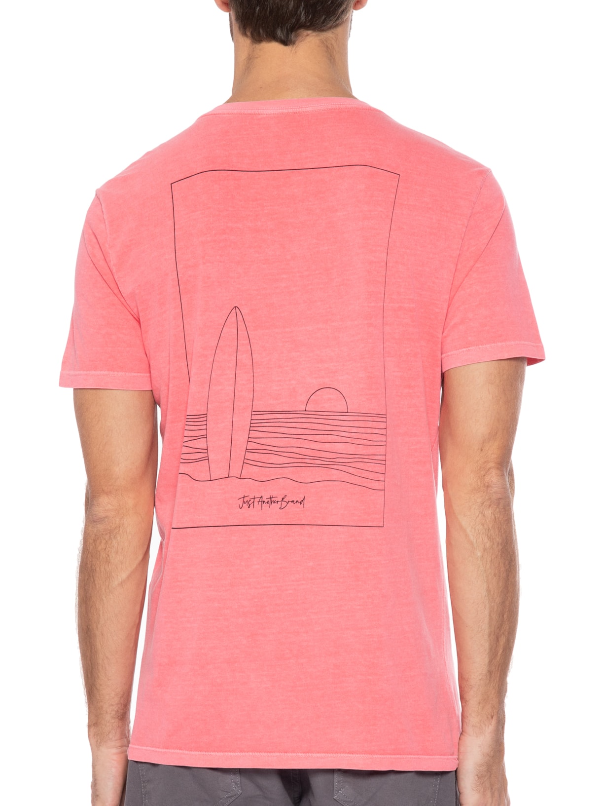 Camiseta Masculina Minimal Surf Rosa Jab