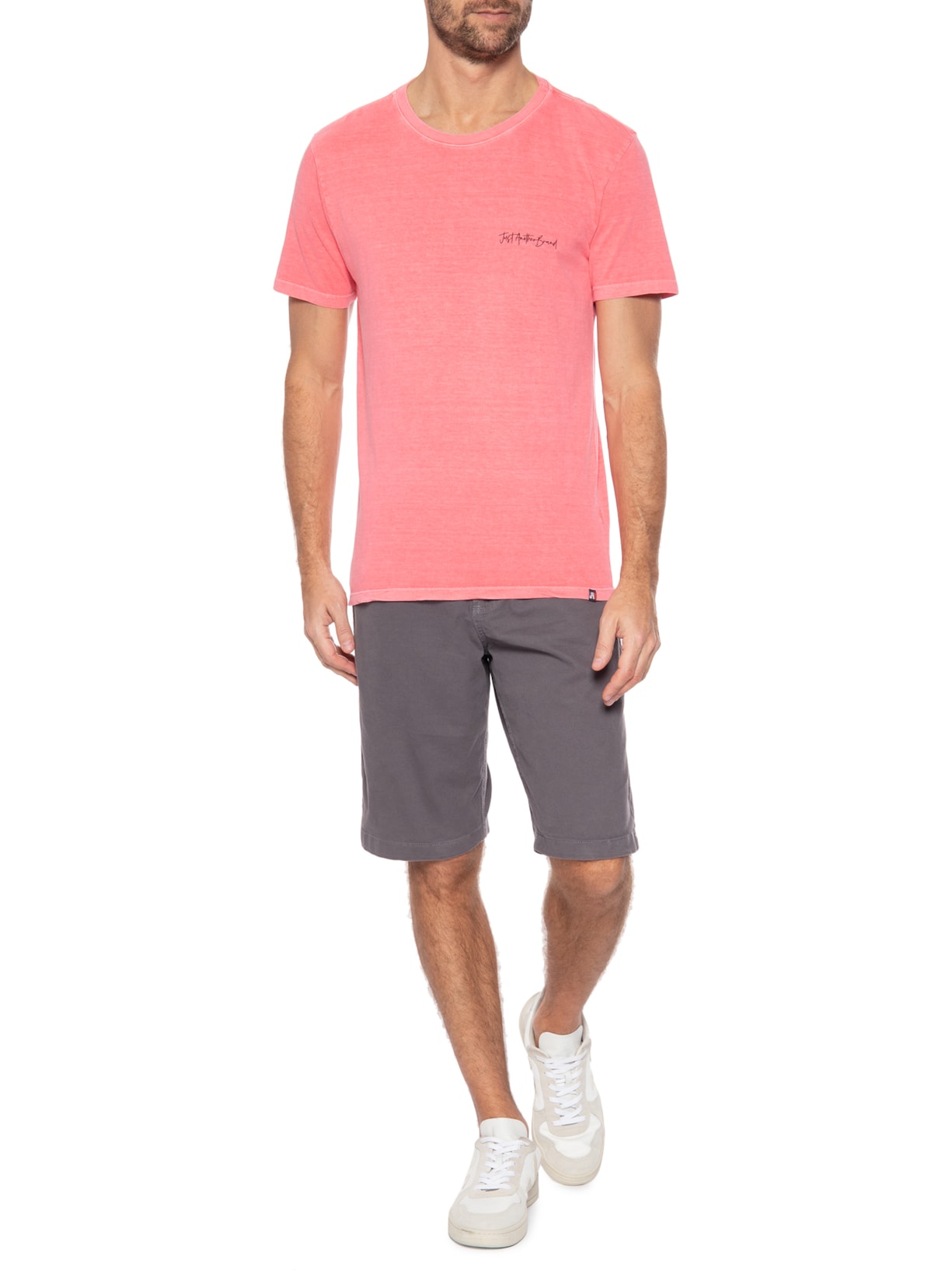 Camiseta Masculina Minimal Surf Rosa Jab