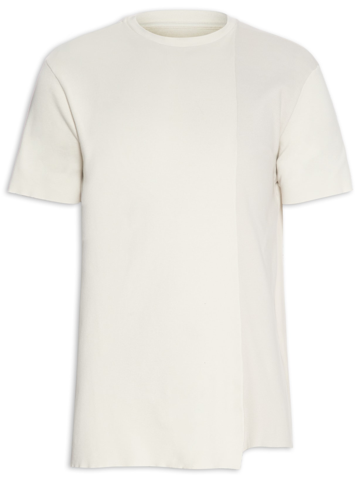 Camiseta Masculina Mix Assimétrica - Bege