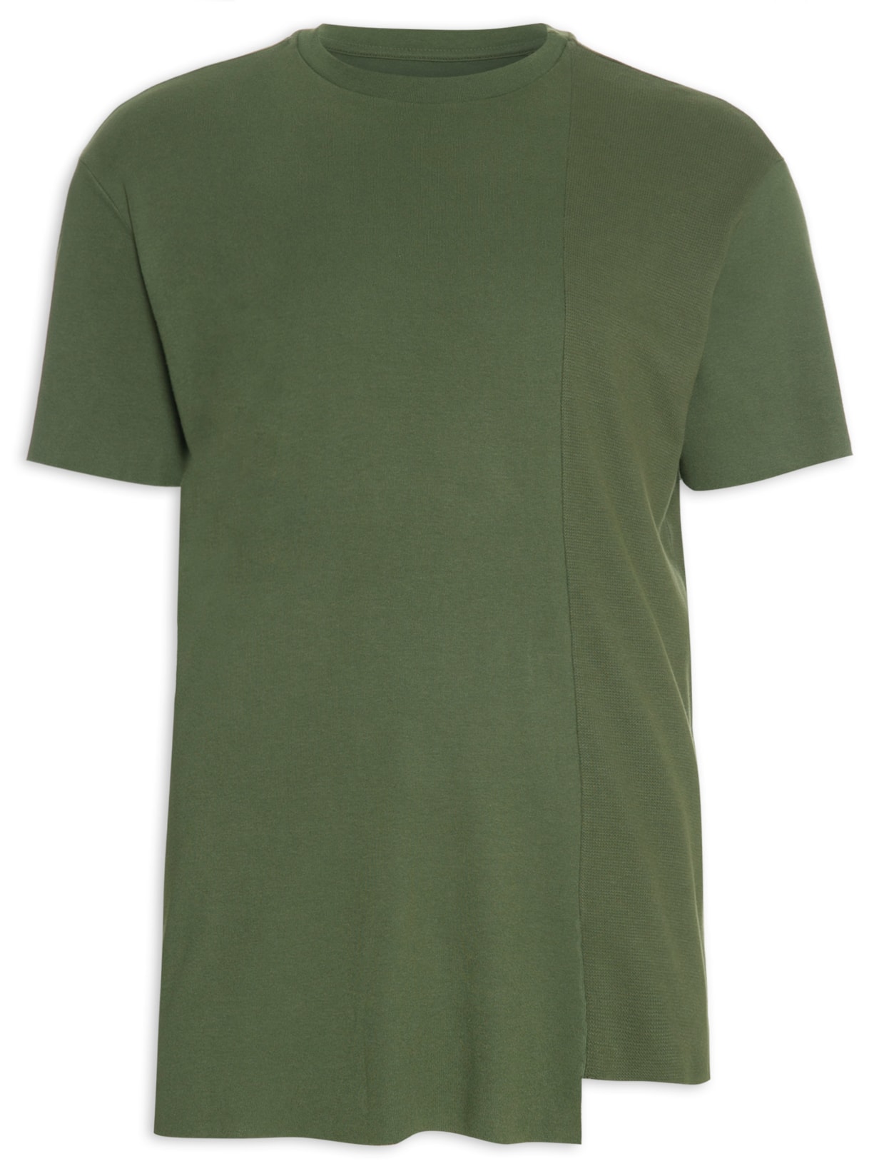 Camiseta Masculina Mix Assimétrica - Verde