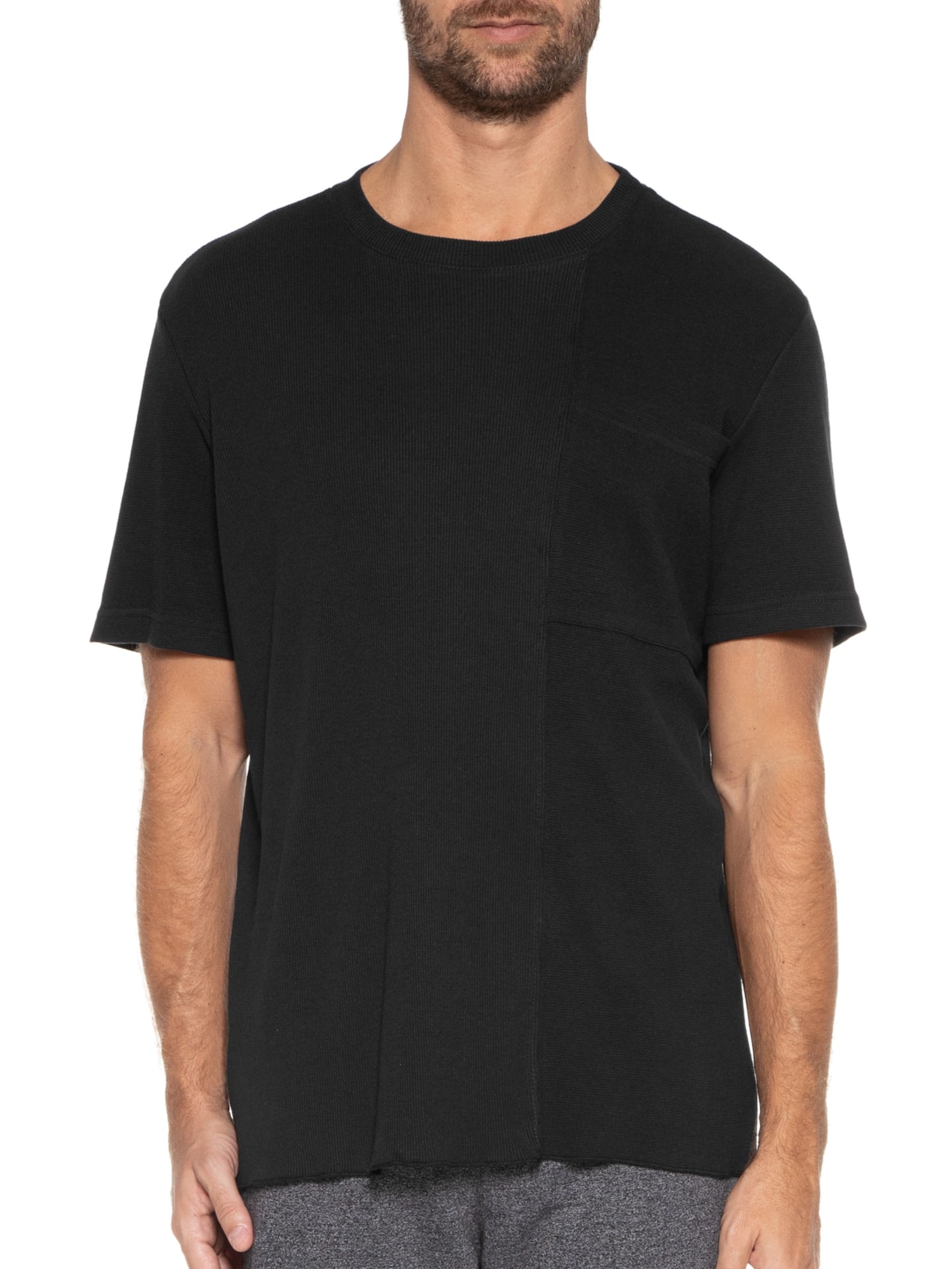 Camiseta Masculina Mix Textures Preto Osklen