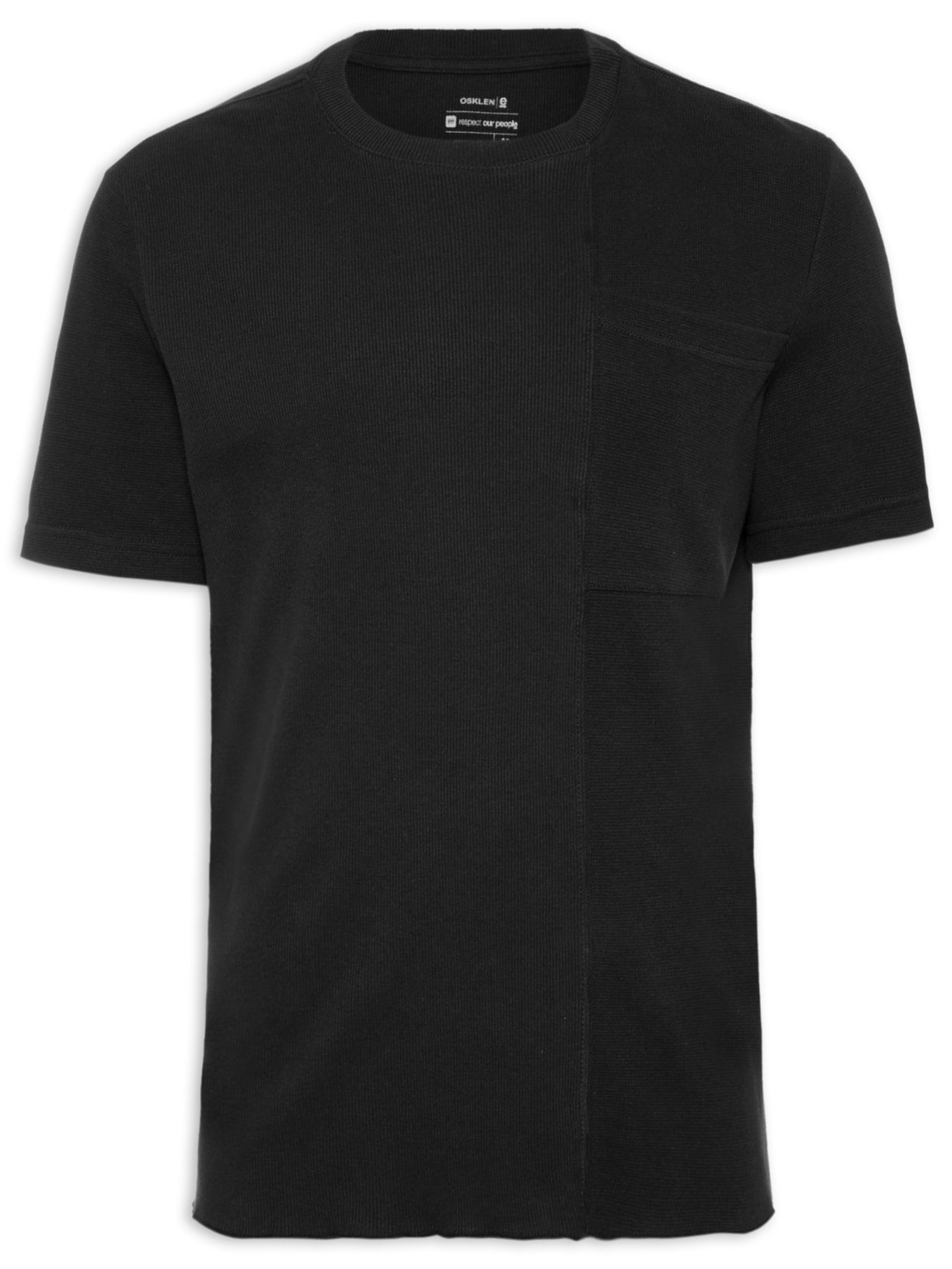 Camiseta Masculina Mix Textures Preto Osklen