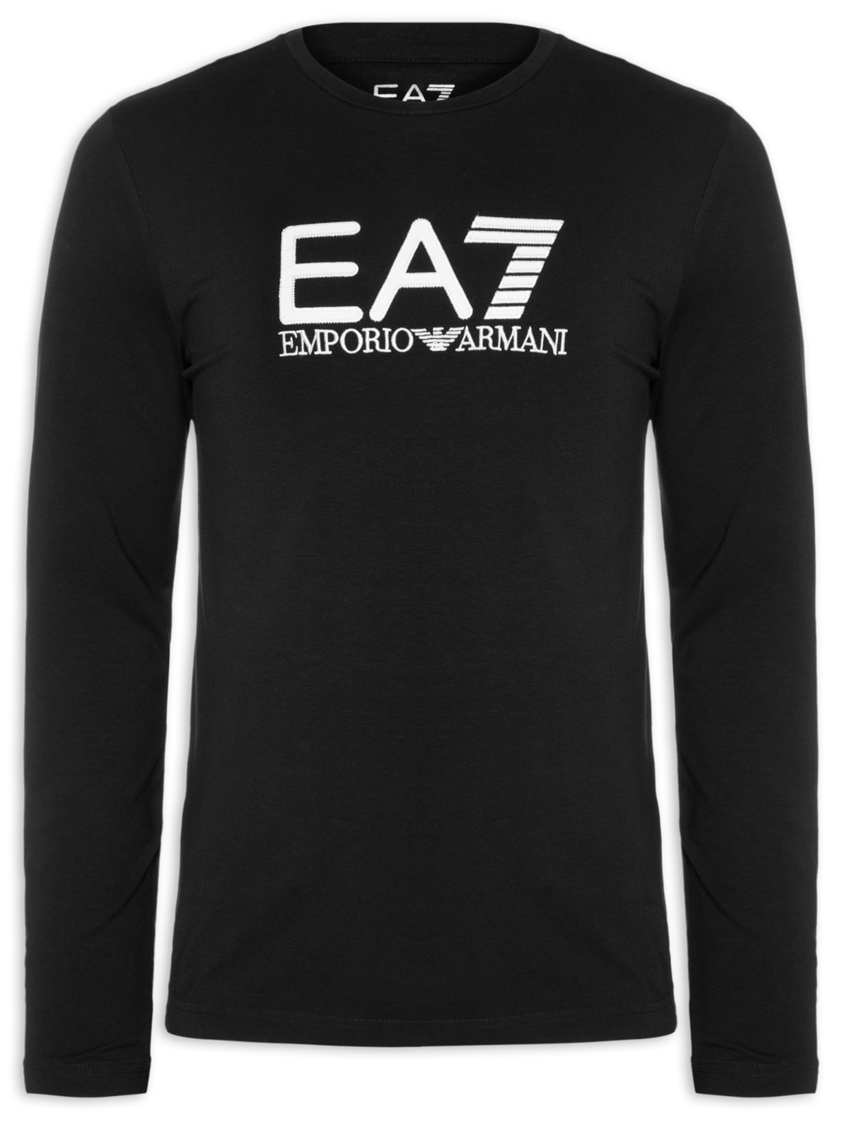 Camiseta Masculina Ml Gola Careca Slim Fit Train Visibility - Preto