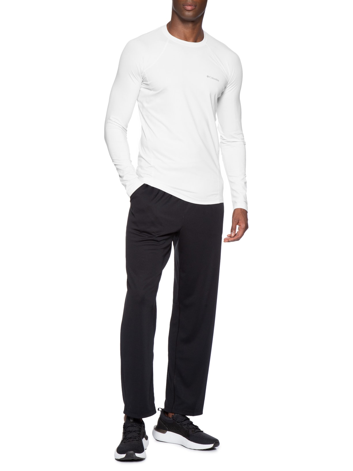 Camiseta Masculina Ml Omni-Heat™ Midweight Stretch Baselaye Branco Columbia