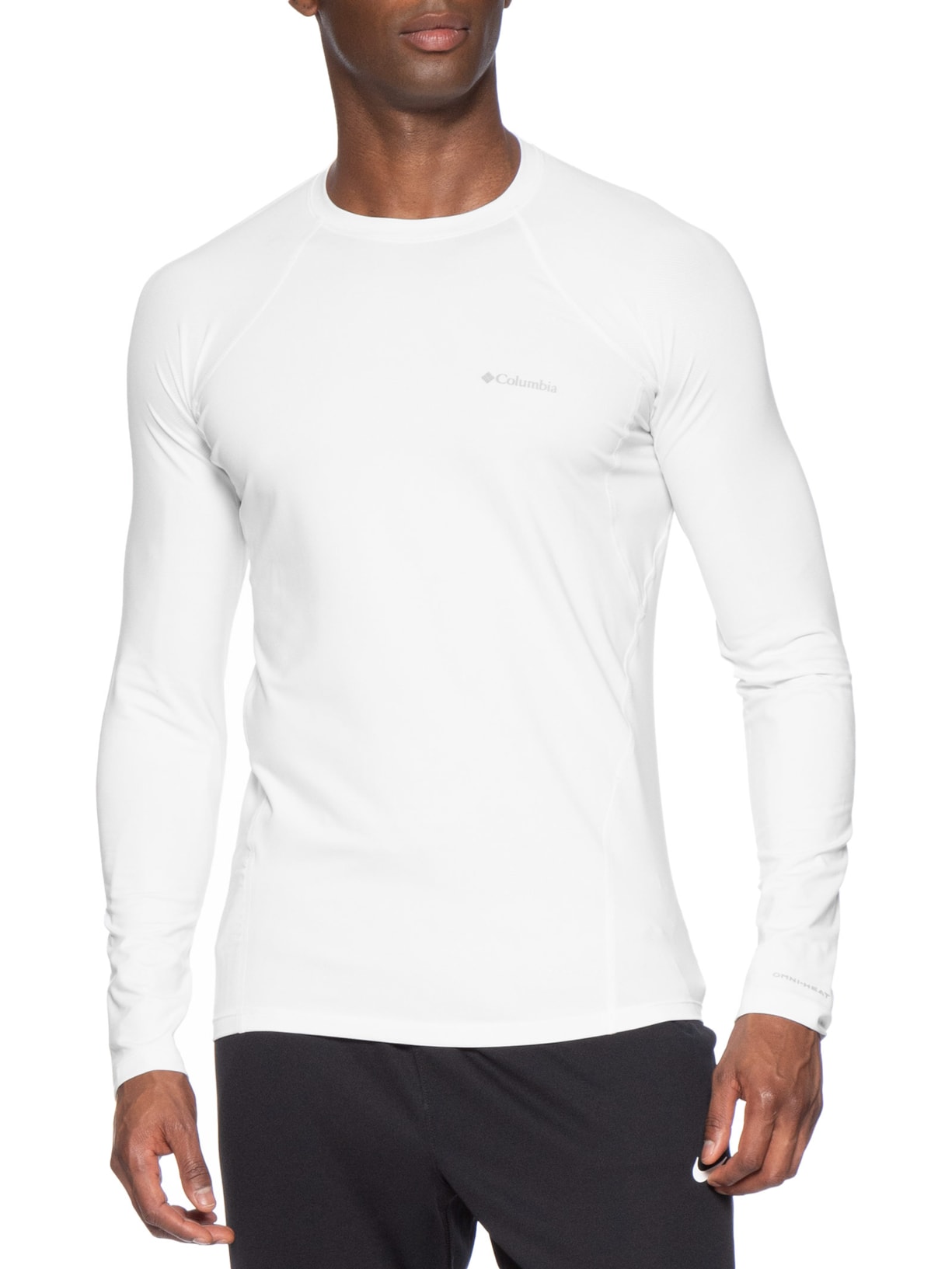 Camiseta Masculina Ml Omni-Heat™ Midweight Stretch Baselaye Branco Columbia