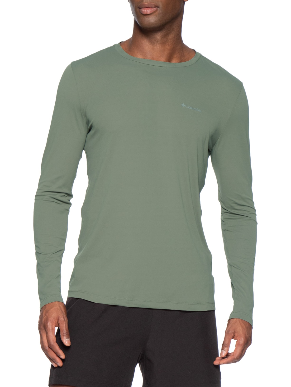 Camiseta Masculina Ml Sportwear Neblina™ Omni-Shad Fps 50+ Verde Columbia