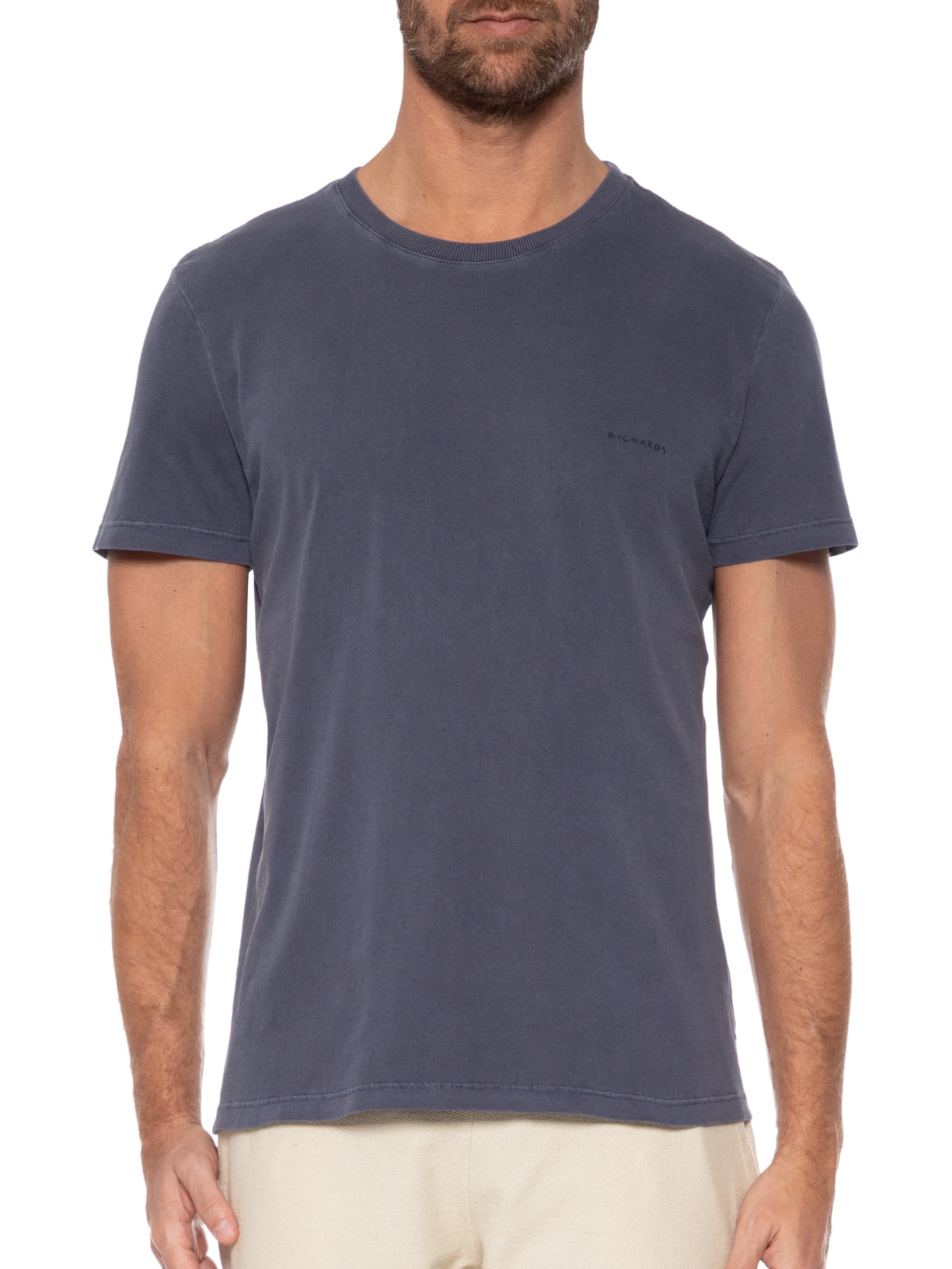 Camiseta Masculina Mm Washed Aquarela Azul Richards