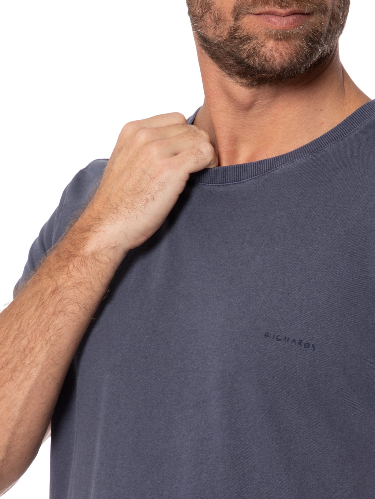 Camiseta Masculina Mm Washed Aquarela Azul Richards