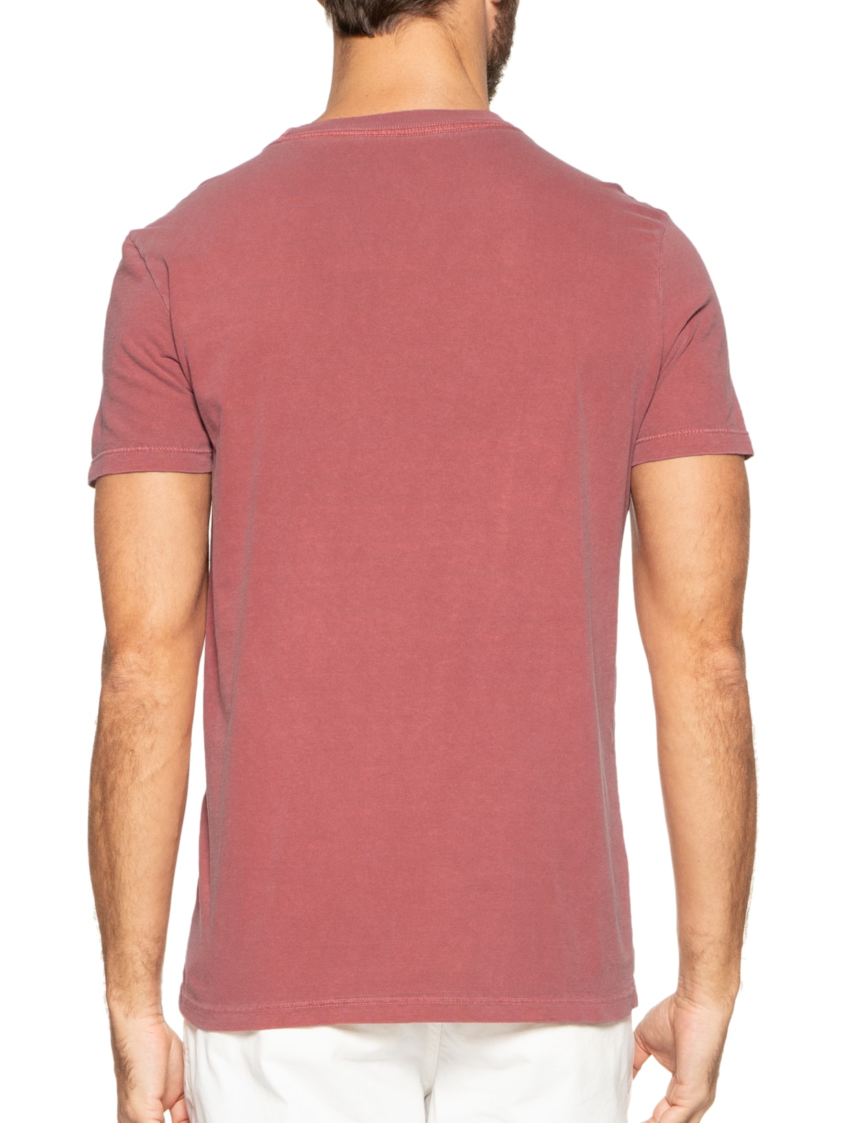 Camiseta Masculina Mm Washed Aquarela Vermelho Richards