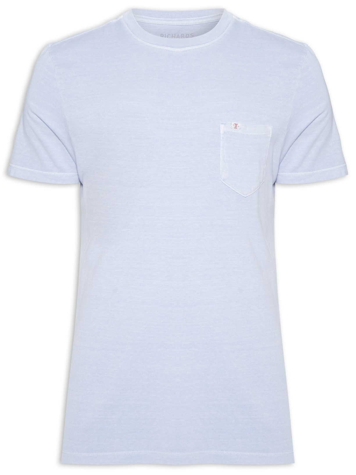Camiseta Masculina MM Washed Com Bolso - Azul