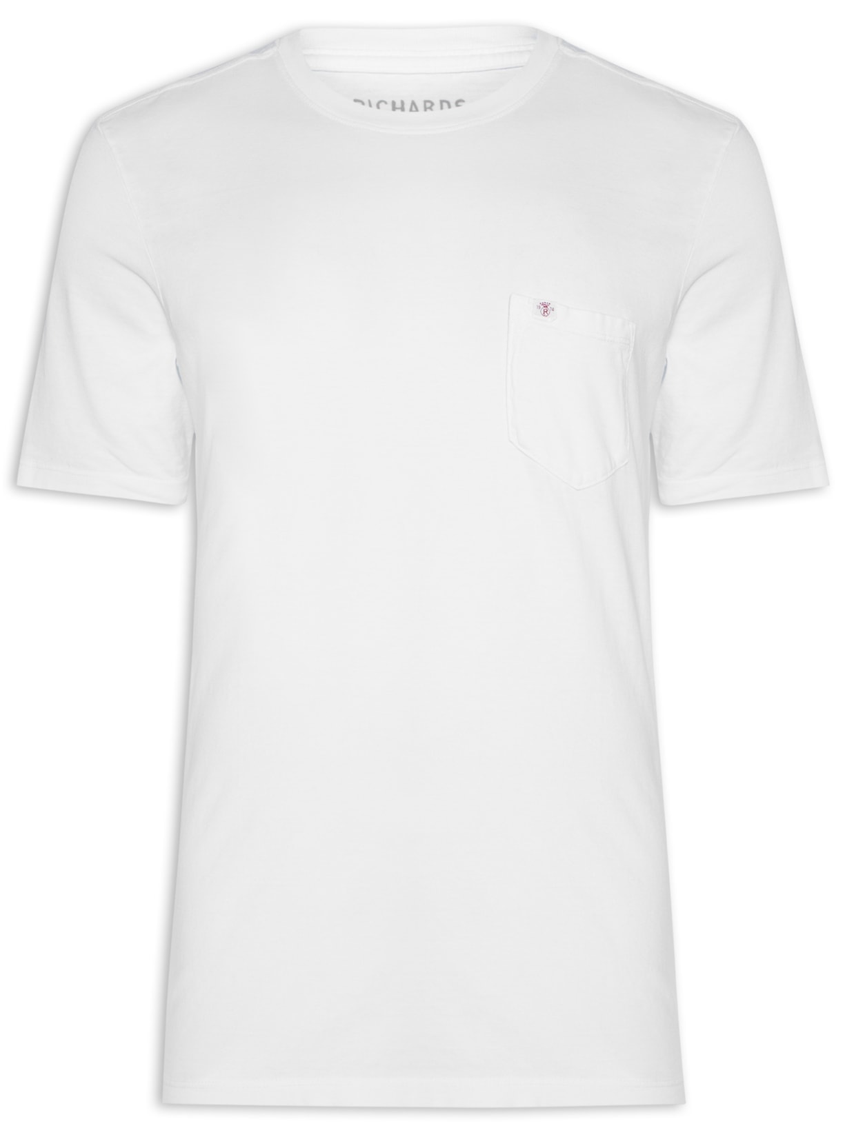 Camiseta Masculina Mm Washed Com Bolso - Branco