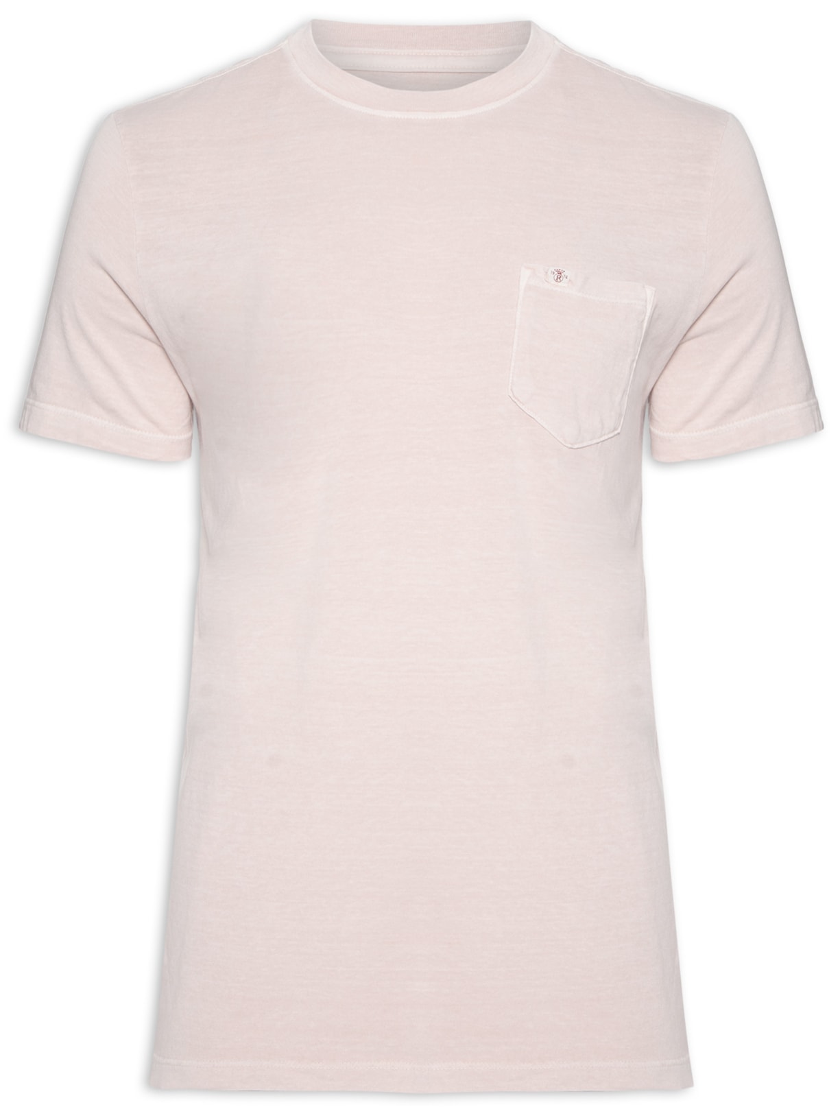 Camiseta Masculina MM Washed Com Bolso - Rosa