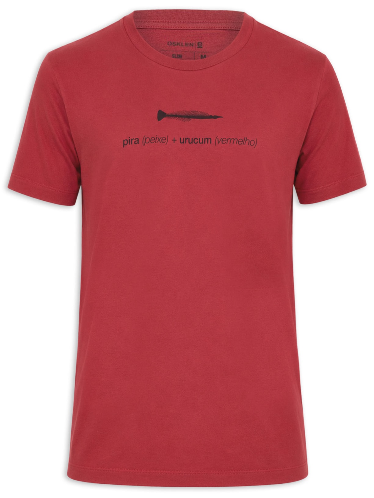 Camiseta Masculina Mnaga Curta Vintage Pira Urucum – Vermelho