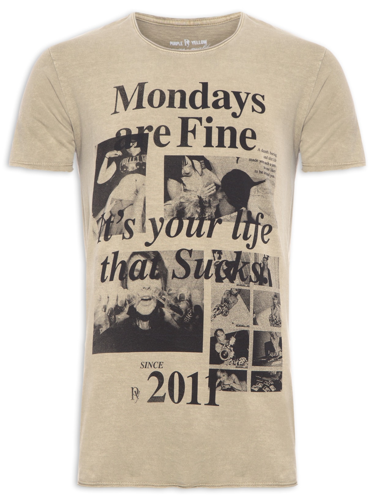 Camiseta Masculina Mondays - Bege