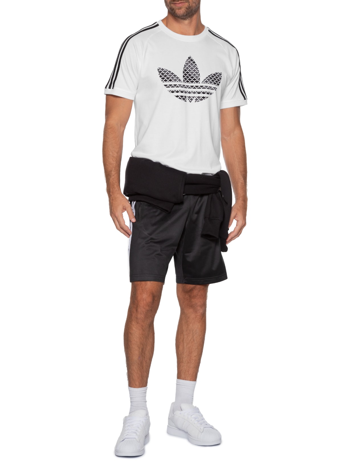 Camiseta Masculina Monogram 3S T Branco Adidas Originals