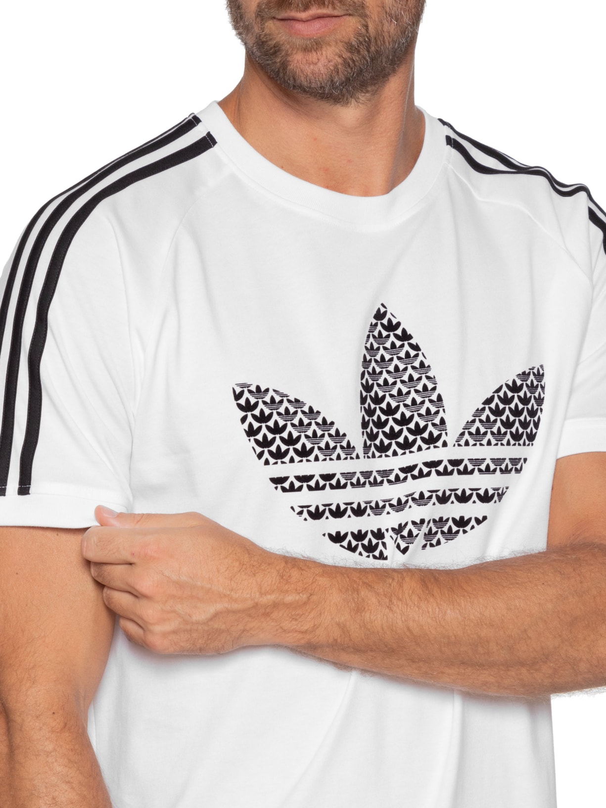 Camiseta Masculina Monogram 3S T Branco Adidas Originals