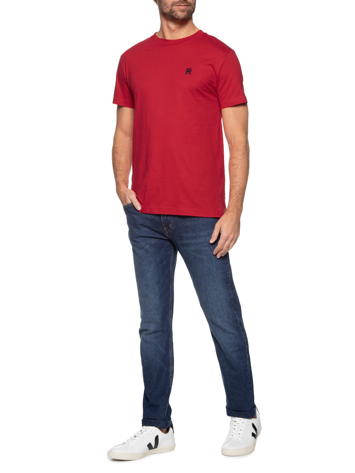 Camiseta Masculina Monogram Vermelho Tommy Hilfiger